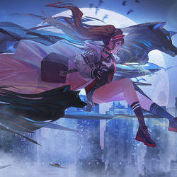 This is a pixiv picture whose title is 反重力.