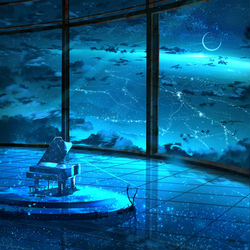 This is a pixiv picture whose title is 月影.