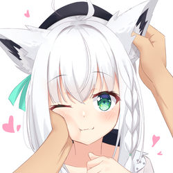 This is a pixiv picture whose title is もふもふ、ぷにぷに.