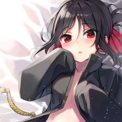 This is a pixiv picture whose title is 寝転びかぐや様.