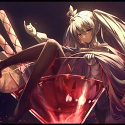 This is a pixiv picture whose title is 氷の代わりに.