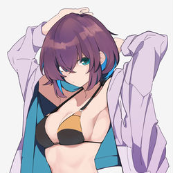 This is a pixiv picture whose title is 目つきの悪い女の子.