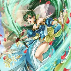 This is a pixiv picture whose title is ファイアーエムブレムサイファ / 草原を愛する刀姫 リン.