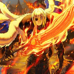 This is a pixiv picture whose title is ファイアーエムブレムサイファ / 報讐の青獅子 ディミトリ.