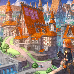 This is a pixiv picture whose title is 自分と同じ色の街.