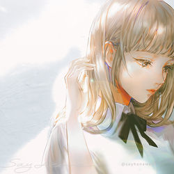 This is a pixiv picture whose title is 暑い☀️.
