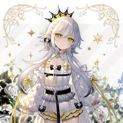 This is a pixiv picture whose title is White ＆ Yellow.