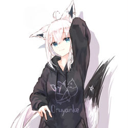 This is a pixiv picture whose title is 黒パーカー.