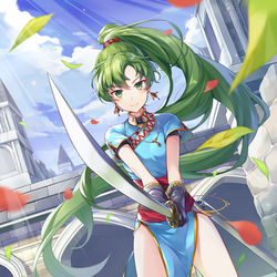 This is a pixiv picture whose title is 「お仕事」ファイアーエムブレムサイファ　キアランの公女リン.