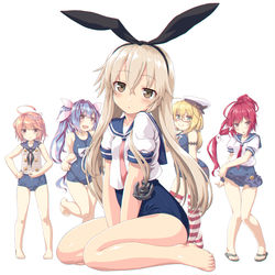 This is a pixiv picture whose title is 島風とオリョクルズ.