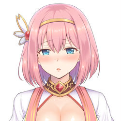 This is a pixiv picture whose title is ユイの胸元の布が邪魔なので外してもらった.