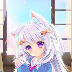 This is a pixiv picture whose title is ねこツク、さくら。.