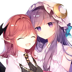 This is a pixiv picture whose title is こあパチュ💖💜.
