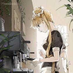 This is a pixiv picture whose title is Coffee shop.