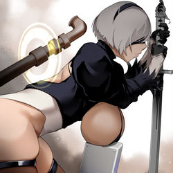 This is a pixiv picture whose title is 2B.