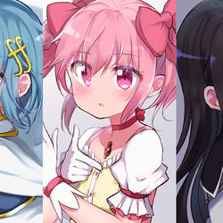 This is a pixiv picture whose title is Puella Magi Holy Quintet.