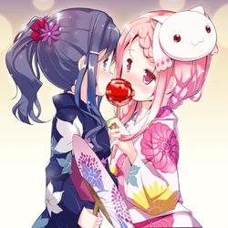 This is a pixiv picture whose title is 浴衣いろやち.