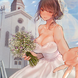 This is a pixiv picture whose title is 「おとなりさんとえっちな人生」.