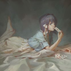 This is a pixiv picture whose title is 藤林椋.