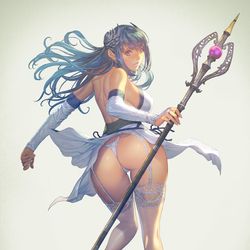 This is a pixiv picture whose title is 白魔導士.