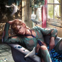This is a pixiv picture whose title is 一刻靜謐.