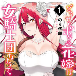 This is a pixiv picture whose title is 【宣伝】「どうやらボクの花嫁は女騎士団なようで。」1巻発売.