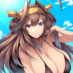 This is a pixiv picture whose title is 水着金剛ちゃん.