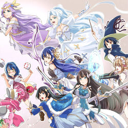 This is a pixiv picture whose title is 第三次スーパー三森すずこ大戦.