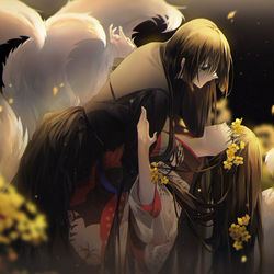 This is a pixiv picture whose title is ｢七重八重花は咲けども.