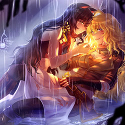 This is a pixiv picture whose title is commission - Blake x Yang.
