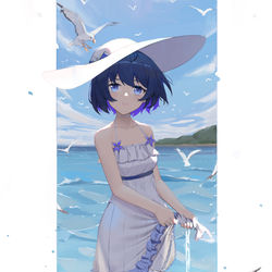 This is a pixiv picture whose title is 《夏》希儿.