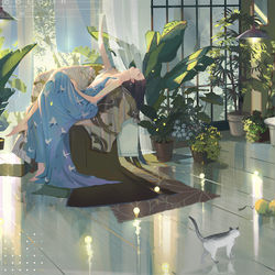 This is a pixiv picture whose title is 一隅静谧.