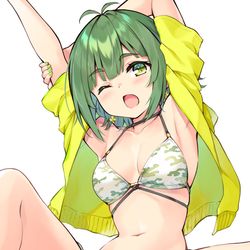 This is a pixiv picture whose title is 水着双葉さん.