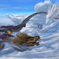 This is a pixiv picture whose title is 和龍.