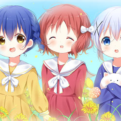 This is a pixiv picture whose title is 「我ら永遠！チマメ隊！」.