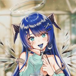 This is a pixiv picture whose title is 「味はどうか？おいしいか？」.