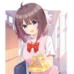 This is a pixiv picture whose title is 弁当を届けに来てくれた妹.