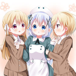 This is a pixiv picture whose title is 「私達専属のバリスタになってもらうの」.