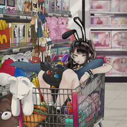 This is a pixiv picture whose title is 🛒.