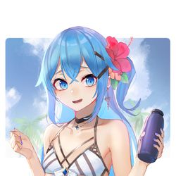 This is a pixiv picture whose title is みずぎ.