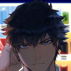 This is a pixiv picture whose title is 黒髪.