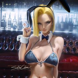 This is a pixiv picture whose title is 人造人18號 Android 18 pinup.