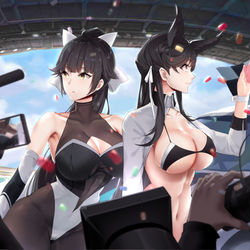 This is a pixiv picture whose title is 挡我看车~.