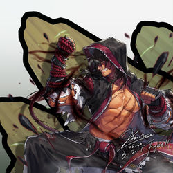 This is a pixiv picture whose title is “天地崩坏之势！”.