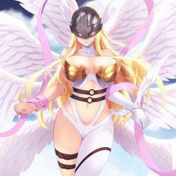 This is a pixiv picture whose title is エンジェウーモン.