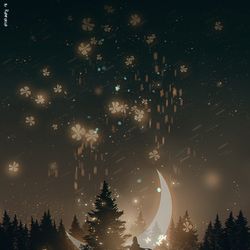 This is a pixiv picture whose title is forest of the moon.