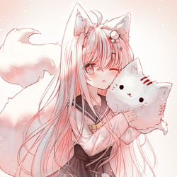 This is a pixiv picture whose title is もふ。。.