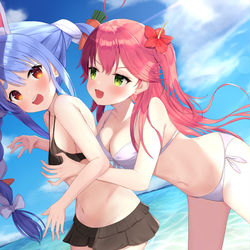 This is a pixiv picture whose title is ぺこみこ.