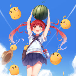 This is a pixiv picture whose title is ちびるるとまんじゅう(夏).
