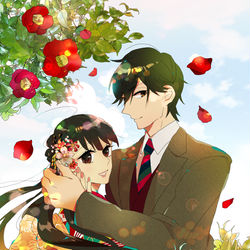 This is a pixiv picture whose title is LINE漫画にて「君ノ声」連載開始です！.